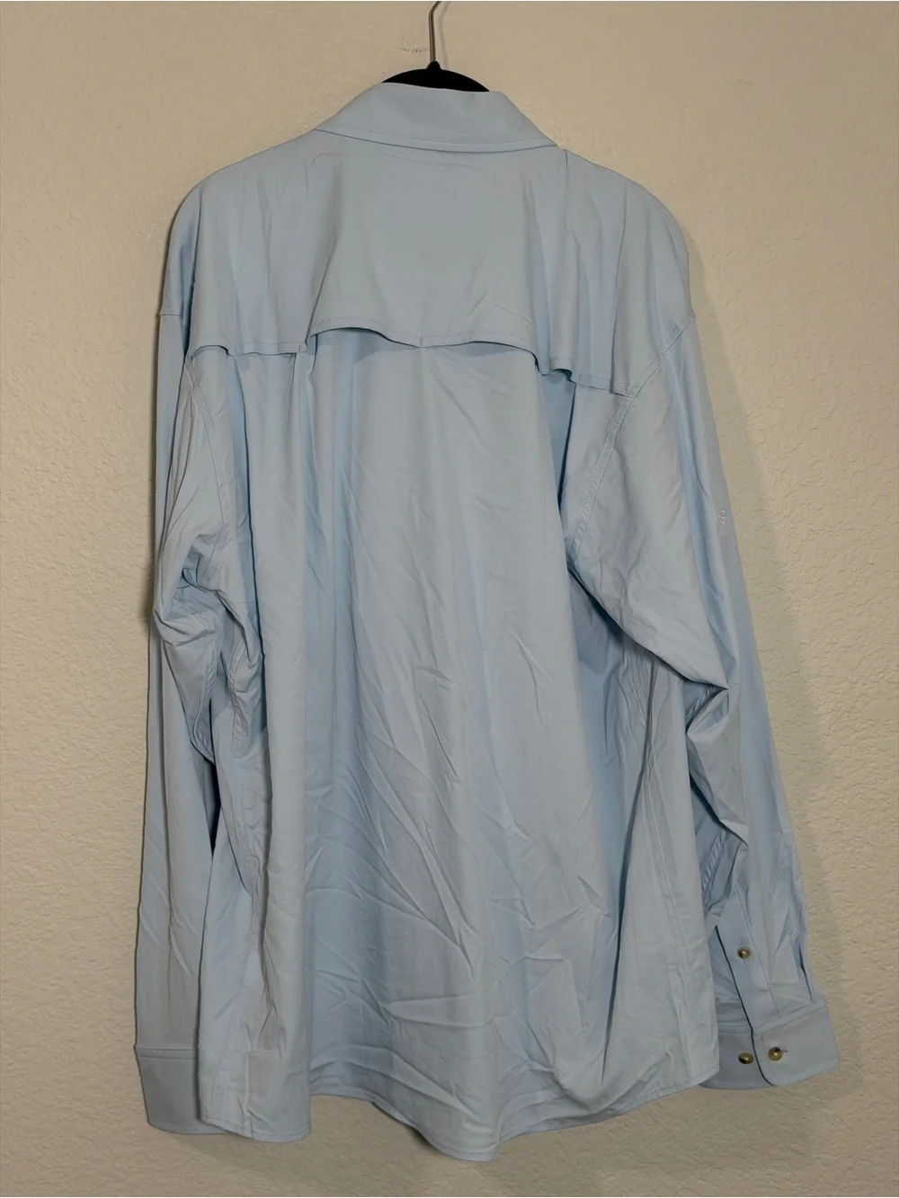Poncho The Paul Dixon Men's Light Blue Button-Front Fishing Jacket Size Large